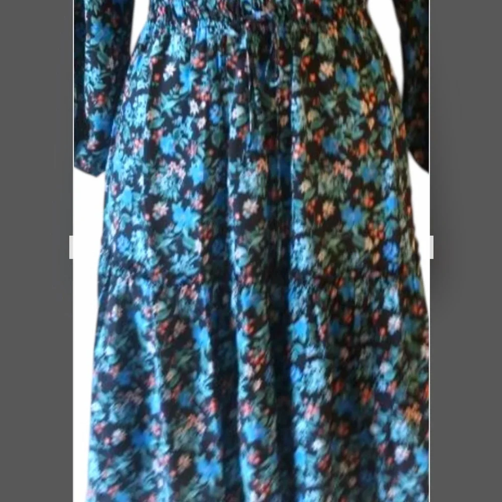 Club Monaco Blue Tie Front Sundress with Cowl Neck Final Sale - Picture 8 of 16